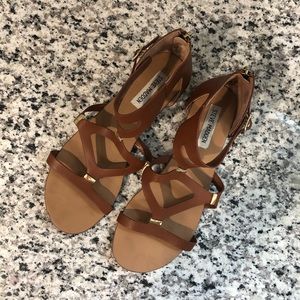Steve Madden Gladiator Sandals - Cognac
